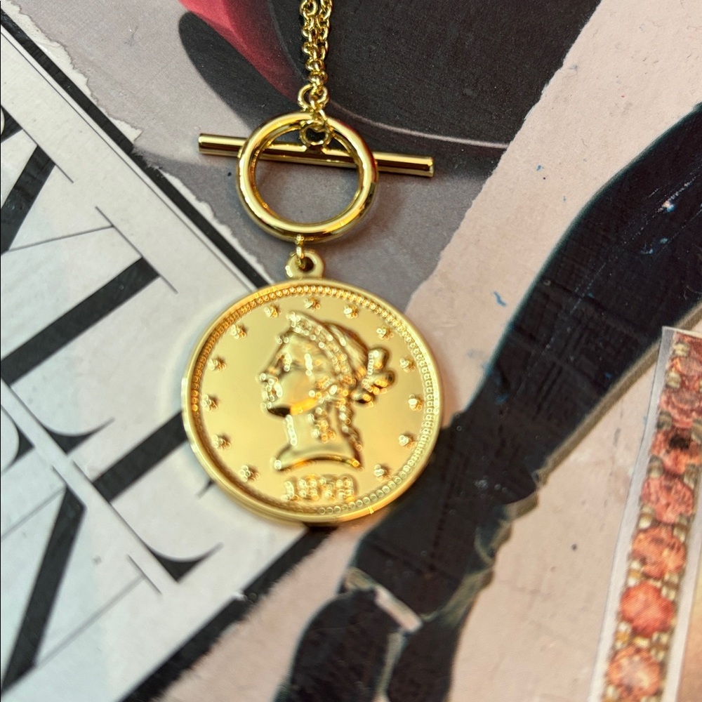 Uncommon James Gold Coin Pendant Necklace - Picture 2 of 9